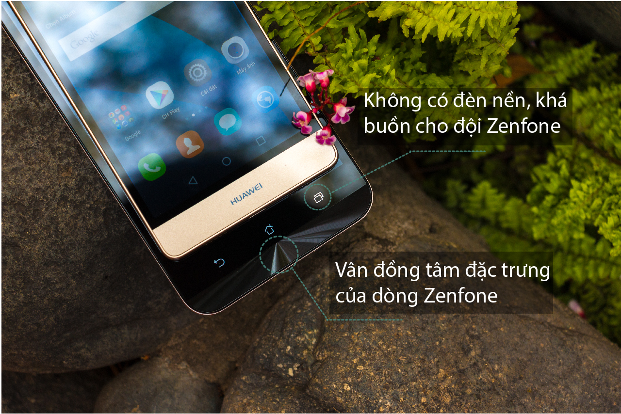 Mặt trước Huawei P8 Lite và Asus Zenfone Max Mặt trước Huawei P8 Lite và Asus Zenfone Max