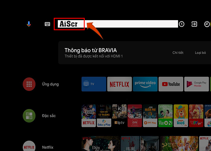 Gõ từ khóa AiScr trong ô tìm kiếm