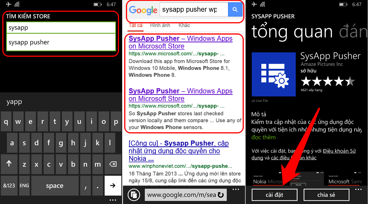Tải trực tiếp ứng dụng Sysapp pusher, tìm kiếm trong Windows Phone store, tìm kiếm gián tiếp qua google Tải trực tiếp ứng dụng Sysapp pusher, tìm kiếm trong Windows Phone store, tìm kiếm gián tiếp qua google