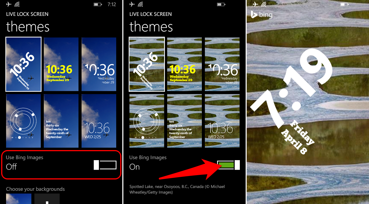 Use Bing Image là tùy chọn cho phép hiển thị ảnh nền màn hình khóa bằng hình ảnh từ Bing Use Bing Image là tùy chọn cho phép hiển thị ảnh nền màn hình khóa bằng hình ảnh từ Bing