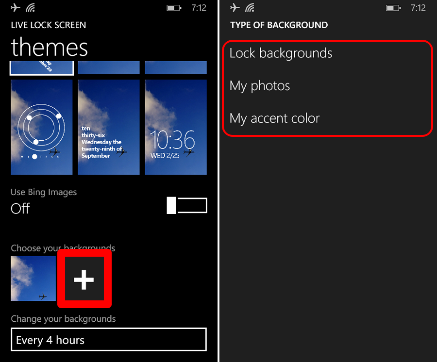 tùy chỉnh tại mục Choose your backgrounds tùy chỉnh tại mục Choose your backgrounds