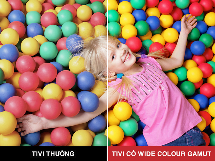 Công nghệ Wide Colour Gamut mang đến trải nghiệm hình ảnh đẹp mắt, mới lạ