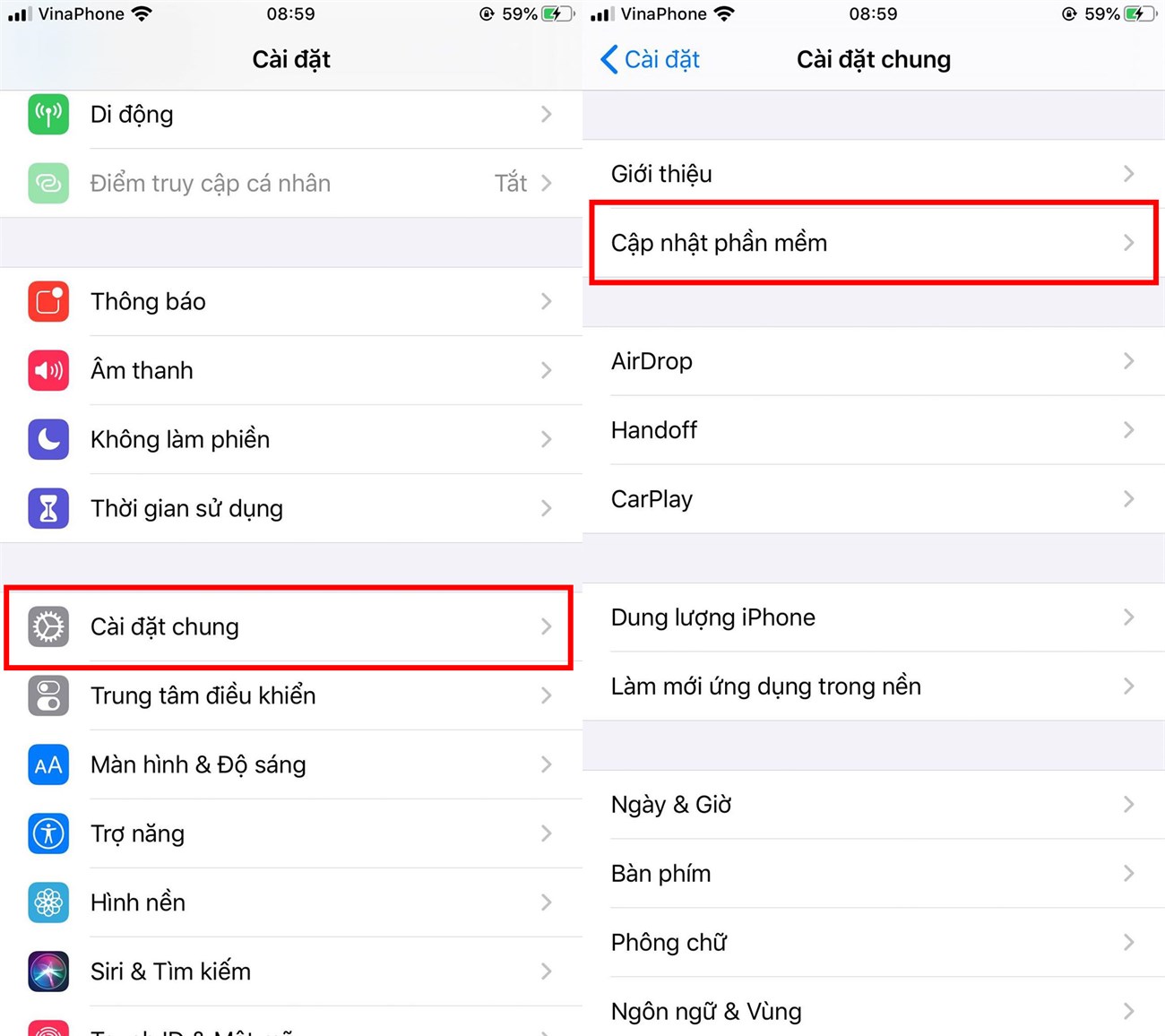 Sửa lỗi iPhone không kết nối được Bluetooth: Cập nhật phần mềm
