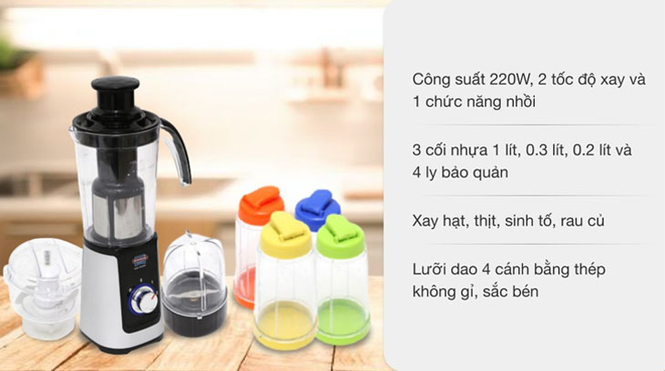 Có nên mua máy xay đa năng không? Tiêu chí chọn mua máy xay đa năng > Máy xay đa năng Sunhouse SHD 5328 