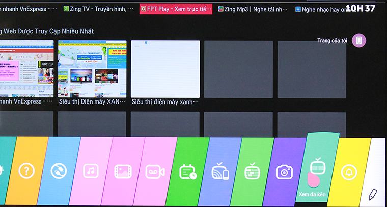 Đánh giá giao diện WebOS 3.0 trên Smart tivi LG > WebOS 3.0 - Chọn tính năng xem đa kênh