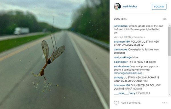 Justin Bieber khẳng định Samsung chụp ảnh tốt hơn iPhone
