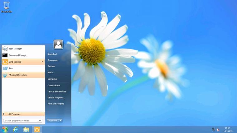 Giao diện trên Windows 7 được thiết kế đơn giản, dễ sử dụng