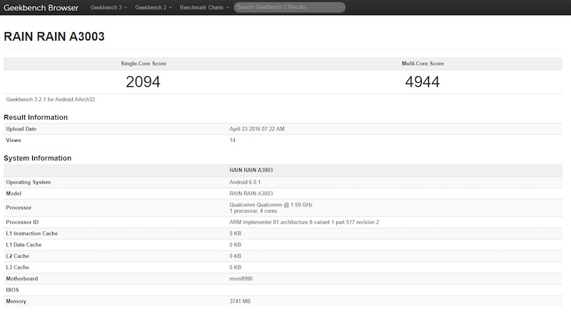 Thông số của OnePlus 3 phiên bản cơ bản