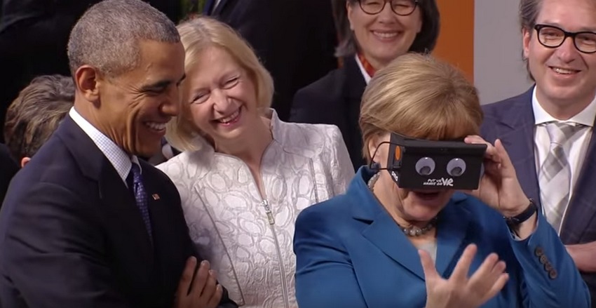 Tổng thống Obama thích thú khi lần đầu được sử dụng kính thực tế ảo Tổng thống Obama thích thú khi lần đầu được sử dụng kính thực tế ảo