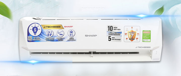 Máy lạnh Sharp Inverter 1 HP AH-X9VEW có thiết kế sang trọng, thích hợp với nhiều không gian nội thất.