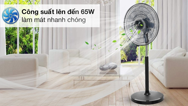 Mở quạt ở tốc độ vừa phải và cho quạt quay đều