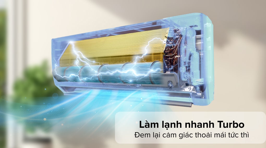 Làm lạnh căn phòng tức thì với chế độ làm lạnh nhanh Turbo