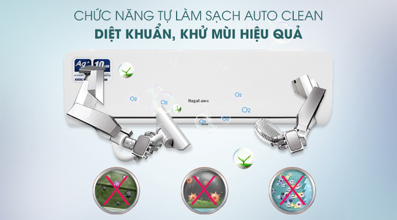 Chức năng tự làm sạch Auto Clean diệt khuẩn, khử mùi hiệu quả