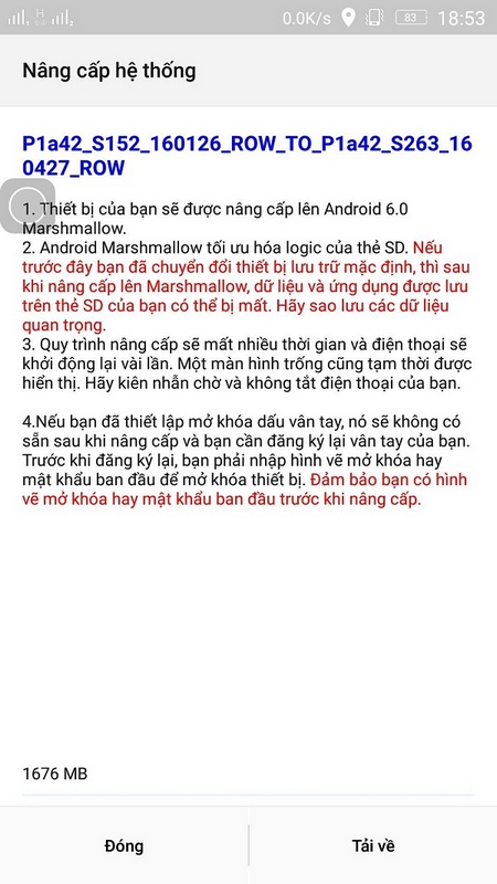 Lenovo Vibe P1 tại Việt Nam hiện đã có bản cập nhật Android 6.0