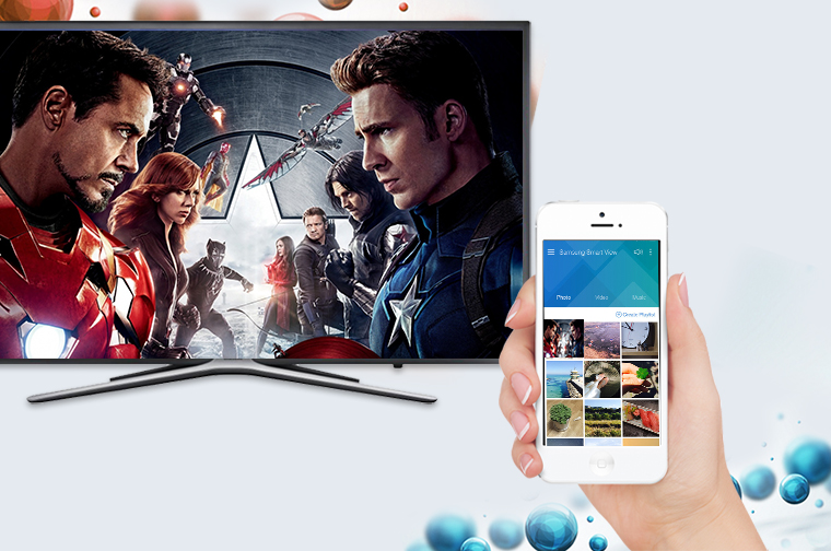 Chuyển hình từ iPhone lên tivi Samsung qua Samsung Smart View