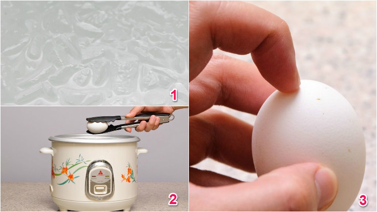 Cách luộc trứng bằng nồi cơm điện > Cách luộc trứng bằng nồi cơm điện 7