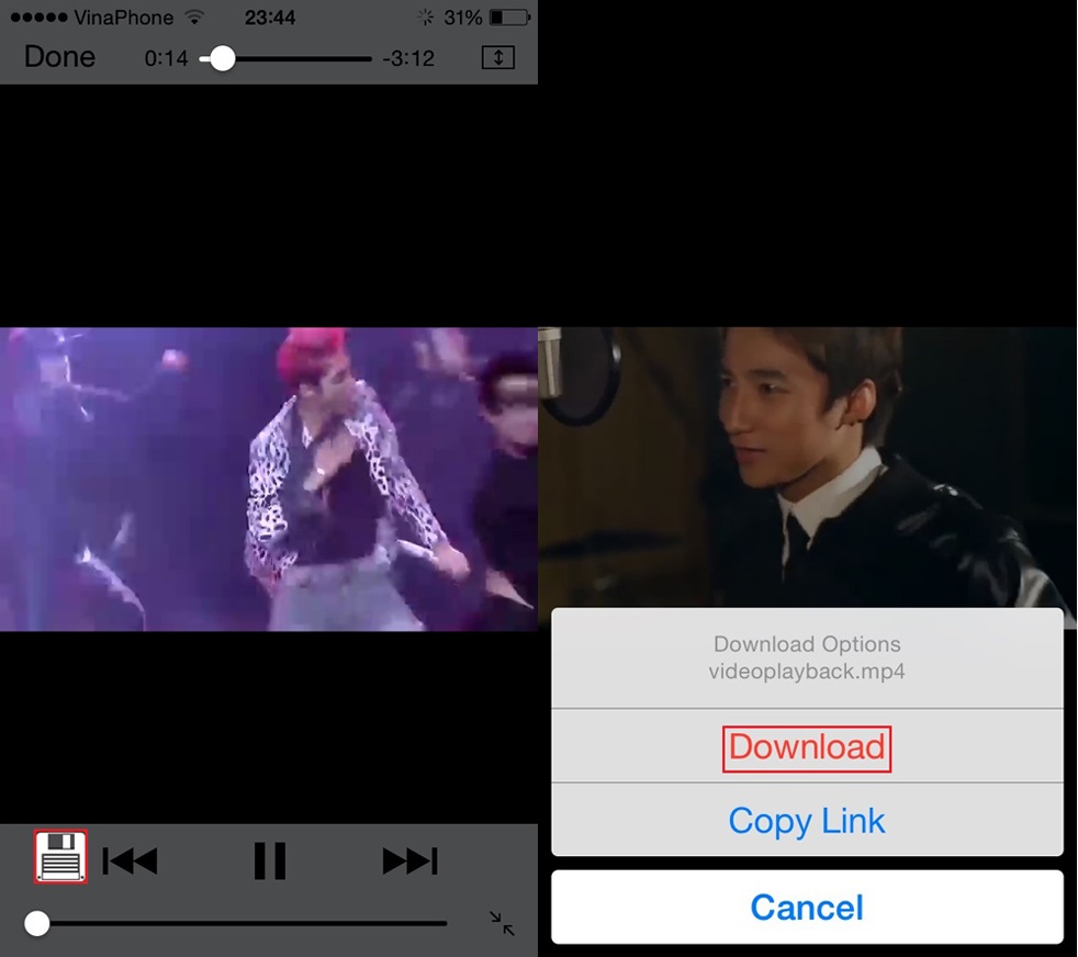 Tải video trên iPhone