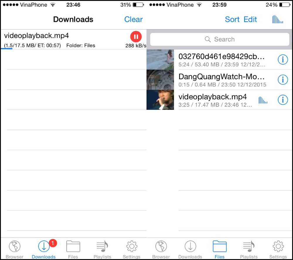 Tải video trên iPhone