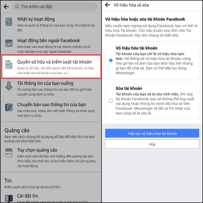 Cách xóa tài khoản Facebook khi bị hack mật khẩu 