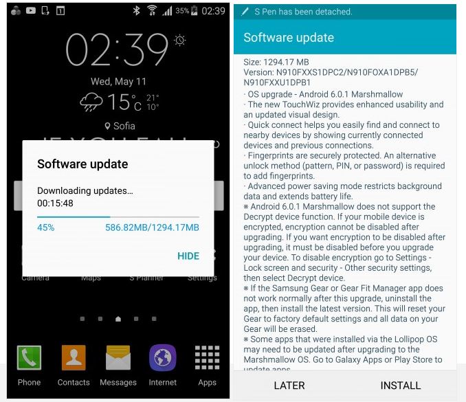 android 6.0.1 note 4