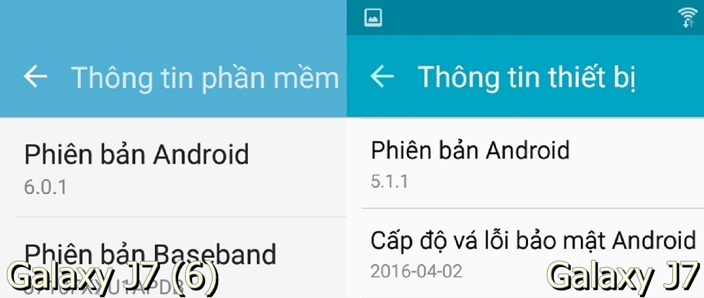 So sánh Galaxy J7 (6) và Galaxy J7 So sánh Galaxy J7 (6) và Galaxy J7