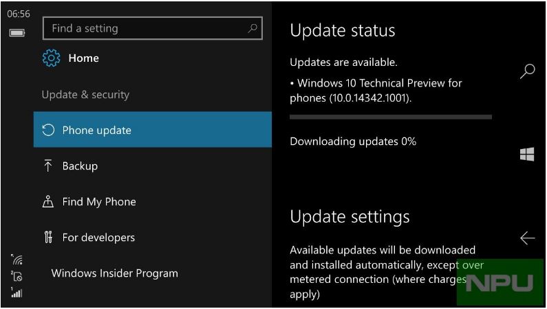Windows 10 Mobile Build 14342