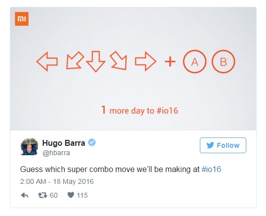 xiaomi-hugo-barra-twitter-2 một loạt biểu tượng hình mũi tên và hai nút chữ “A” và chữ “B”