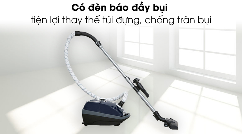 Đèn báo bụi giúp thông báo khi túi đựng và hộp chứa bụi đã đầy