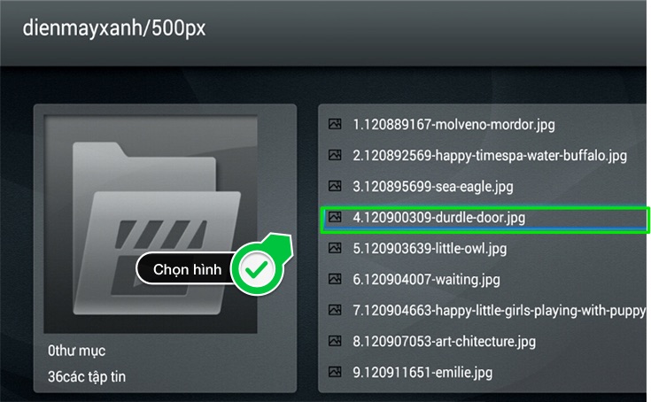 Chọn ảnh muốn xem