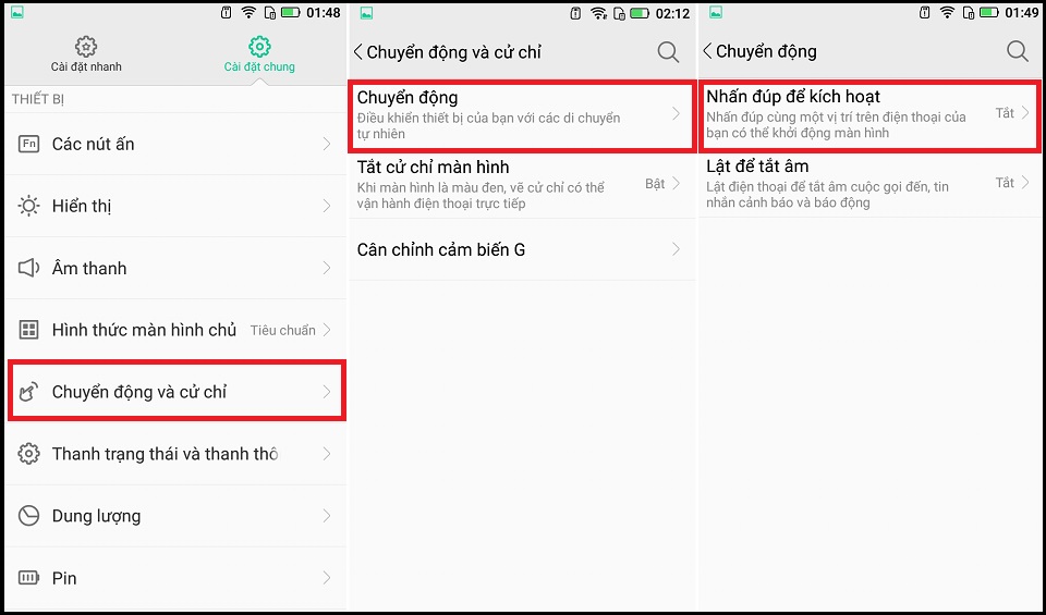 cham 2 lan mo khoa man hinh