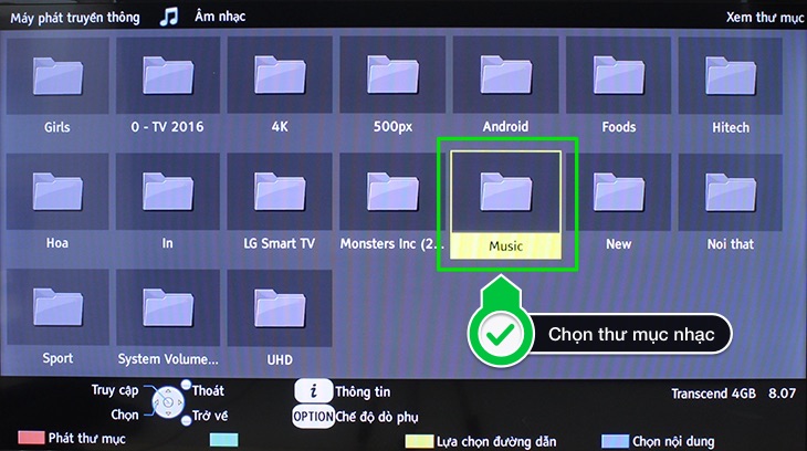 Chọn thư mục nhạc