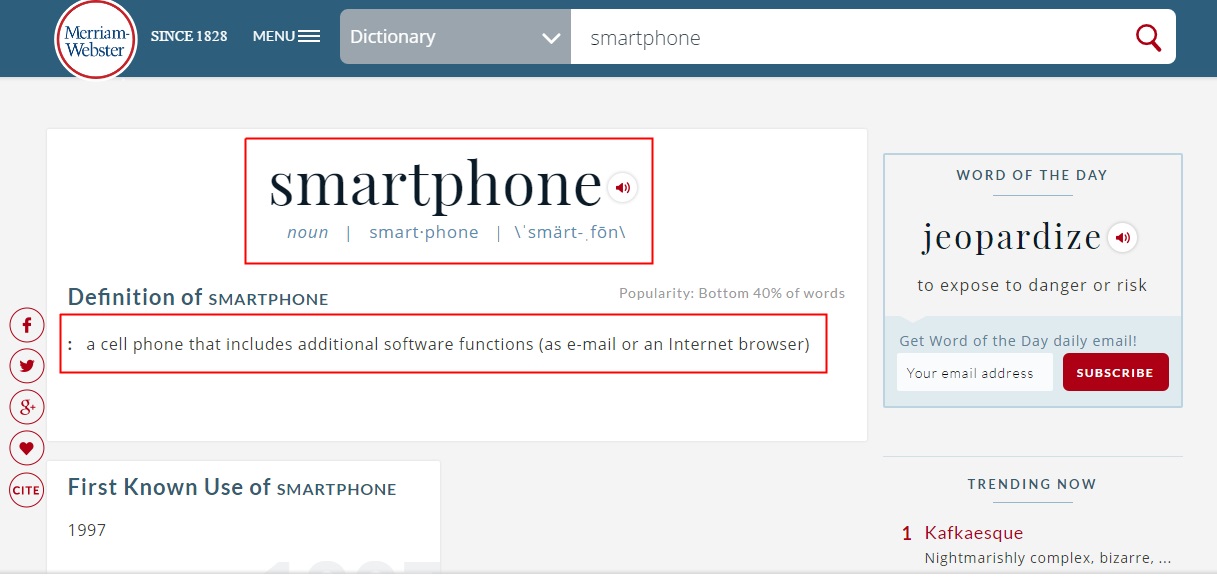 Định nghĩa smartphone