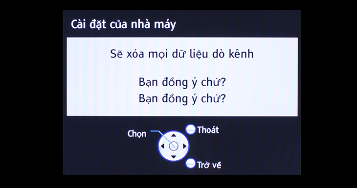 Nhấn OK 2 lần