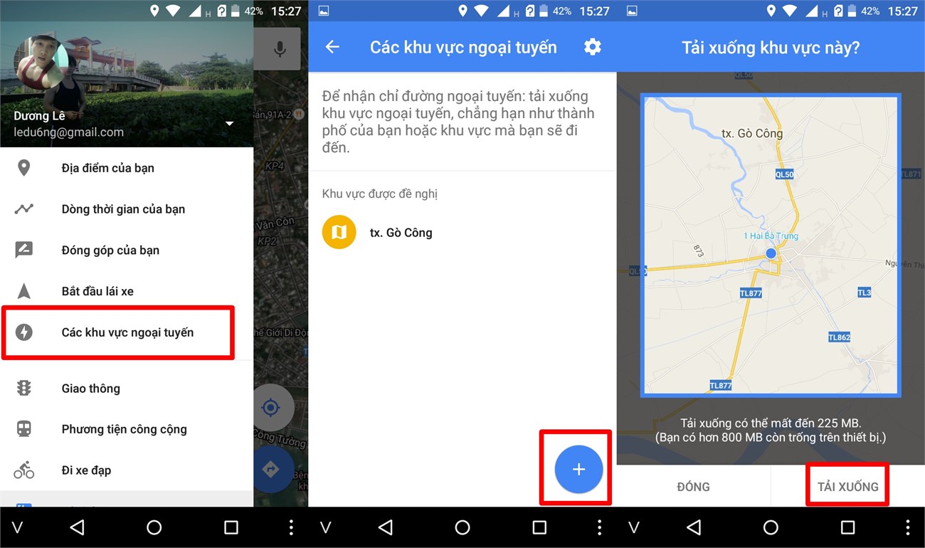 Tải dữ liệu Google Maps ngoại tuyến Tải dữ liệu Google Maps ngoại tuyến