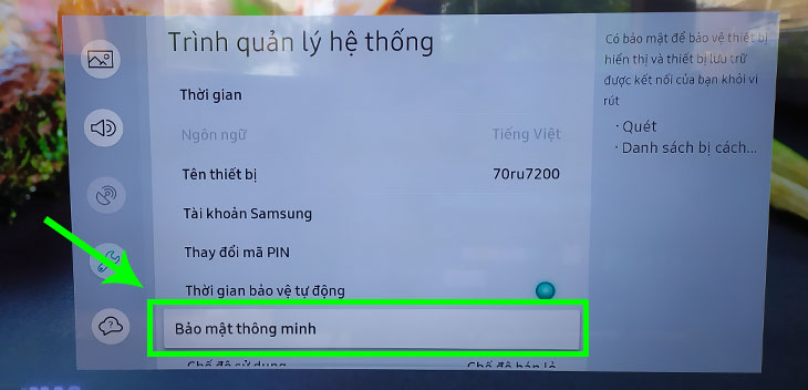 Chọn Bảo mật thông minh