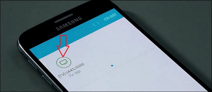 Cách điều khiển Smart tivi Samsung bằng điện thoại Android và iPhone > Trong danh sách thiết bị có khả năng kết nối với điện thoại, bạn chọn TV > chọn Tivi muốn kết nối.