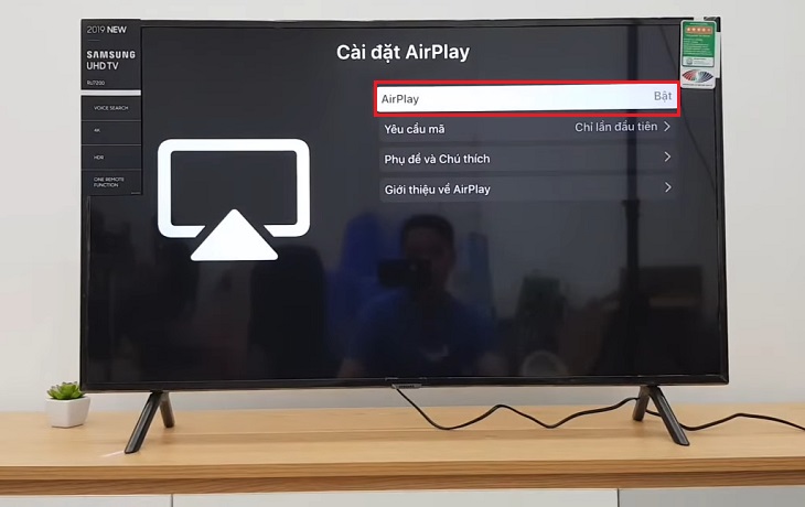 Kích hoạt Bật trong mục AirPlay.