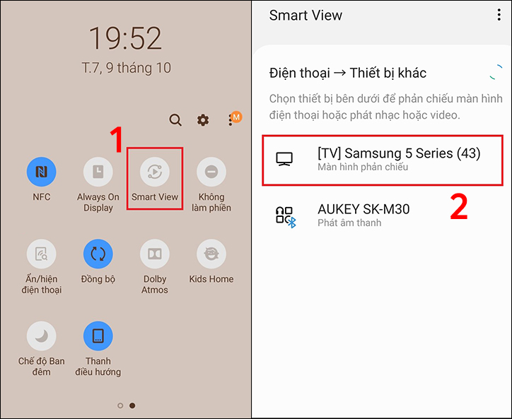 Cách điều khiển Smart tivi Samsung bằng điện thoại Android và iPhone > Mở ứng dụng Smart View 