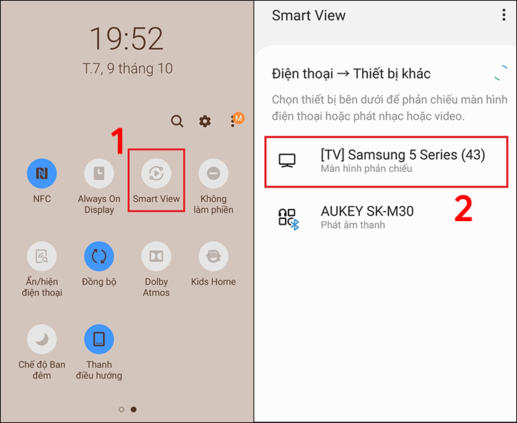 Mở ứng dụng Smart View 