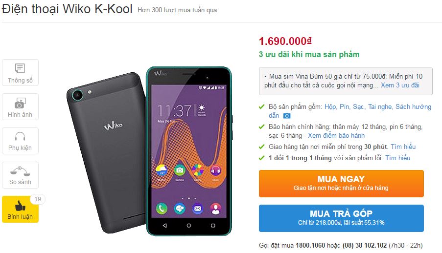 Smartphone giá bình dân dưới 2 triệu, chạy Android 6.0 lên kệ TGDĐ