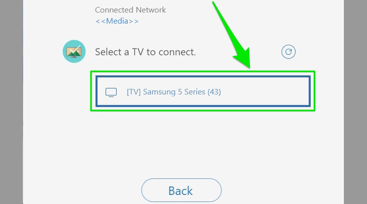Chọn TV muốn kết nối