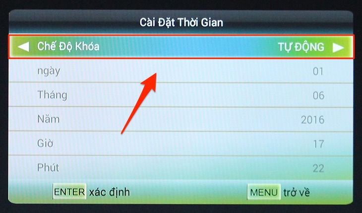 Cài đặt thời gian