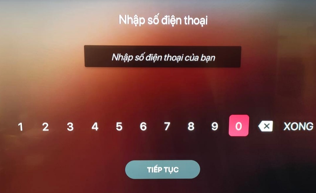 Nhập số điện thoại