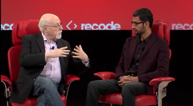 sundai-pichai-recode-walt-mossberg CEO của Google – Sundar Pichai – tại sự kiện Code Conference do Vox Media