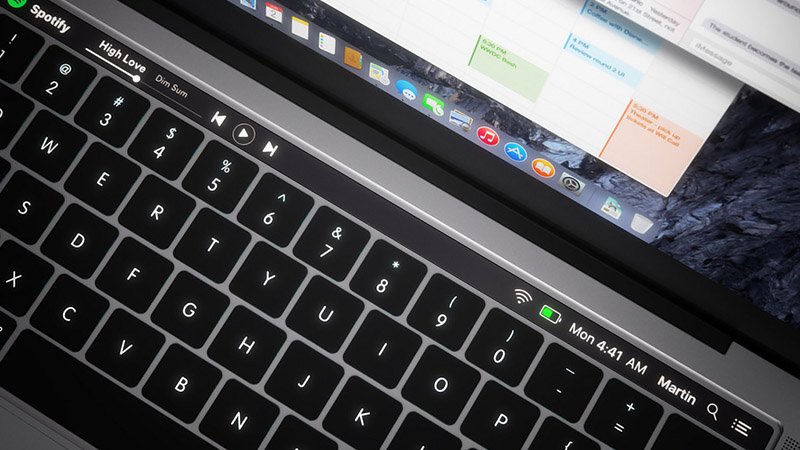 Macbook Pro lột xác với màn hình phụ OLED, có thể cảm ứng