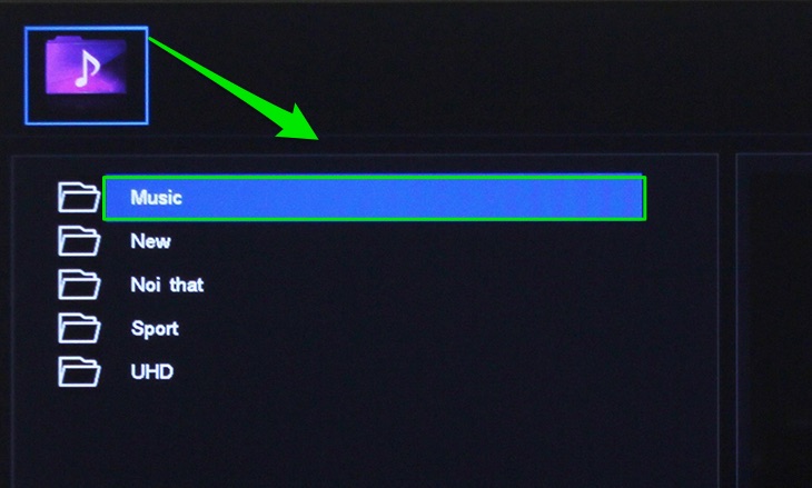 Chọn thư mục chứa nhạc
