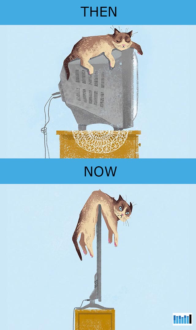 cats-then-now-funny-technology cats-then-now-funny-technology
