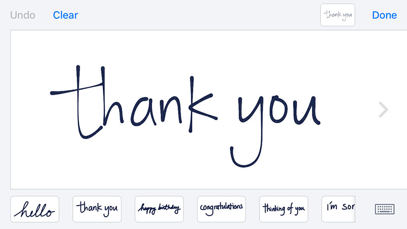 9. Chọn tùy chỉnh viết tay bằng cách xoay màn hình ngang trong ô chat