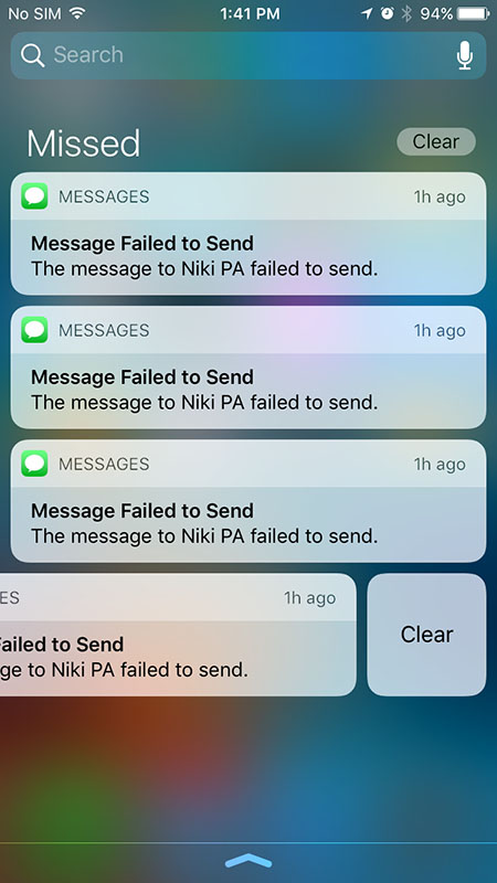 1. Nút xóa tất cả thông báo ở Notification Center