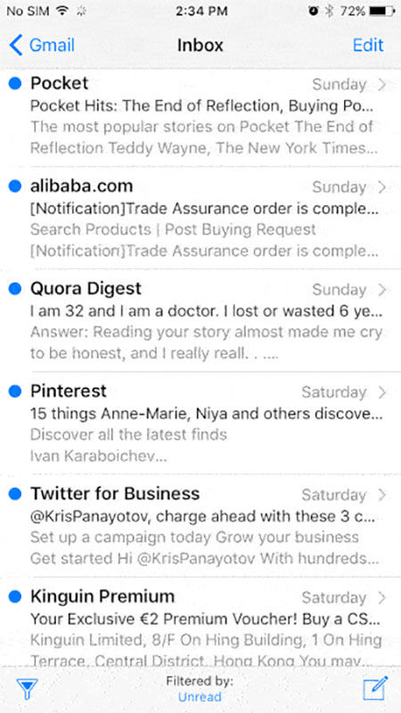 7. Phân loại email nhanh trong Mail